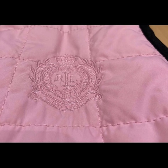 RALPH LAUREN REVERSIBLE PUFFER VEST. BLACK/PINK.  GREAT CONDITION. - Picture 6 of 7